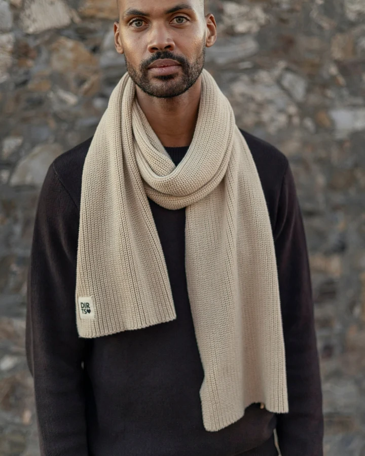 DIRTS Herren vegan Schal 1.0 Cashew Beige