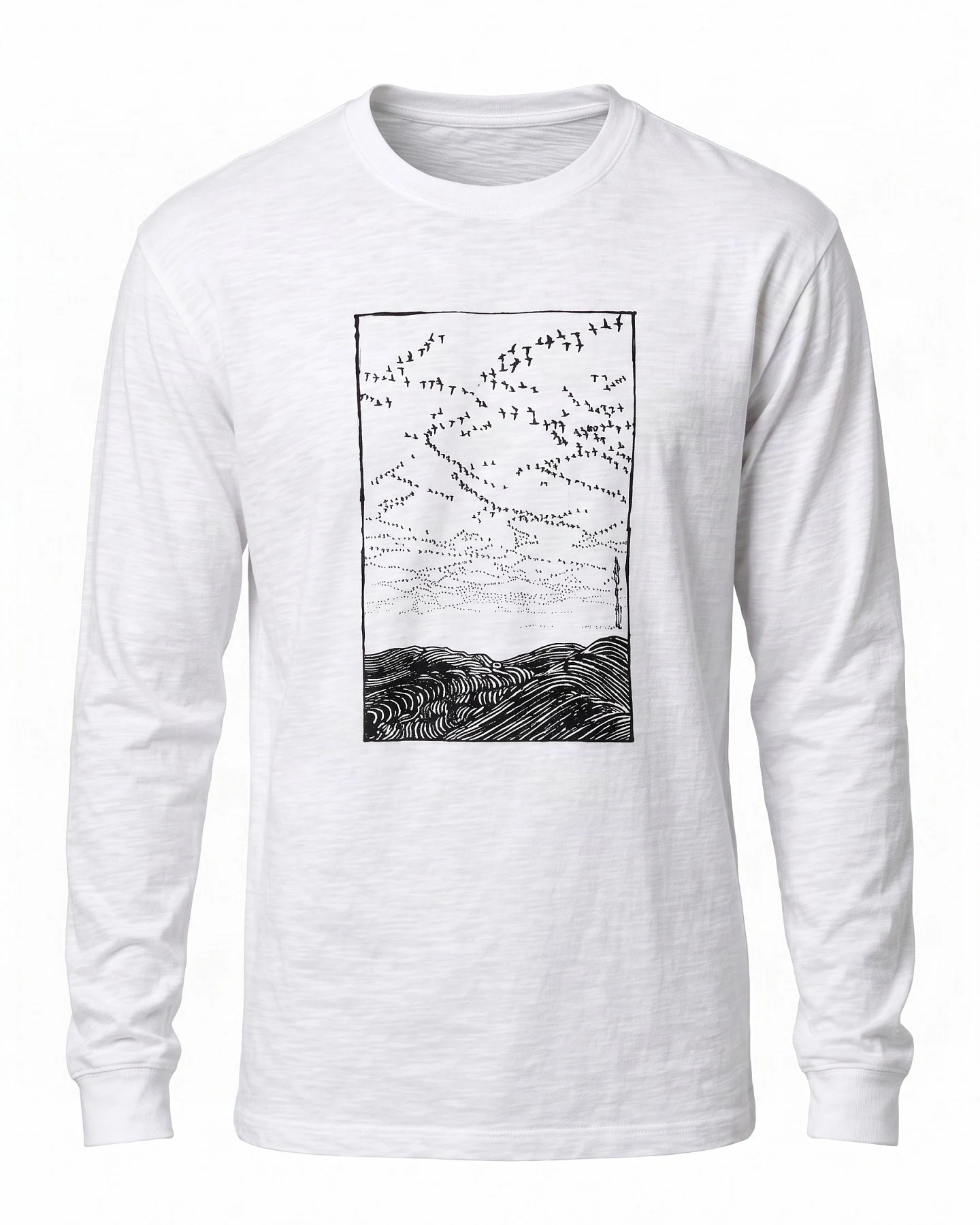 KOMODO Herren vegan T-Shirt Migration In Off-White – Ansicht 2