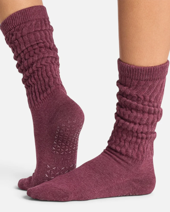 Tavi Noir Yogasocken Grip Stacey - Bordeaux Melange M
