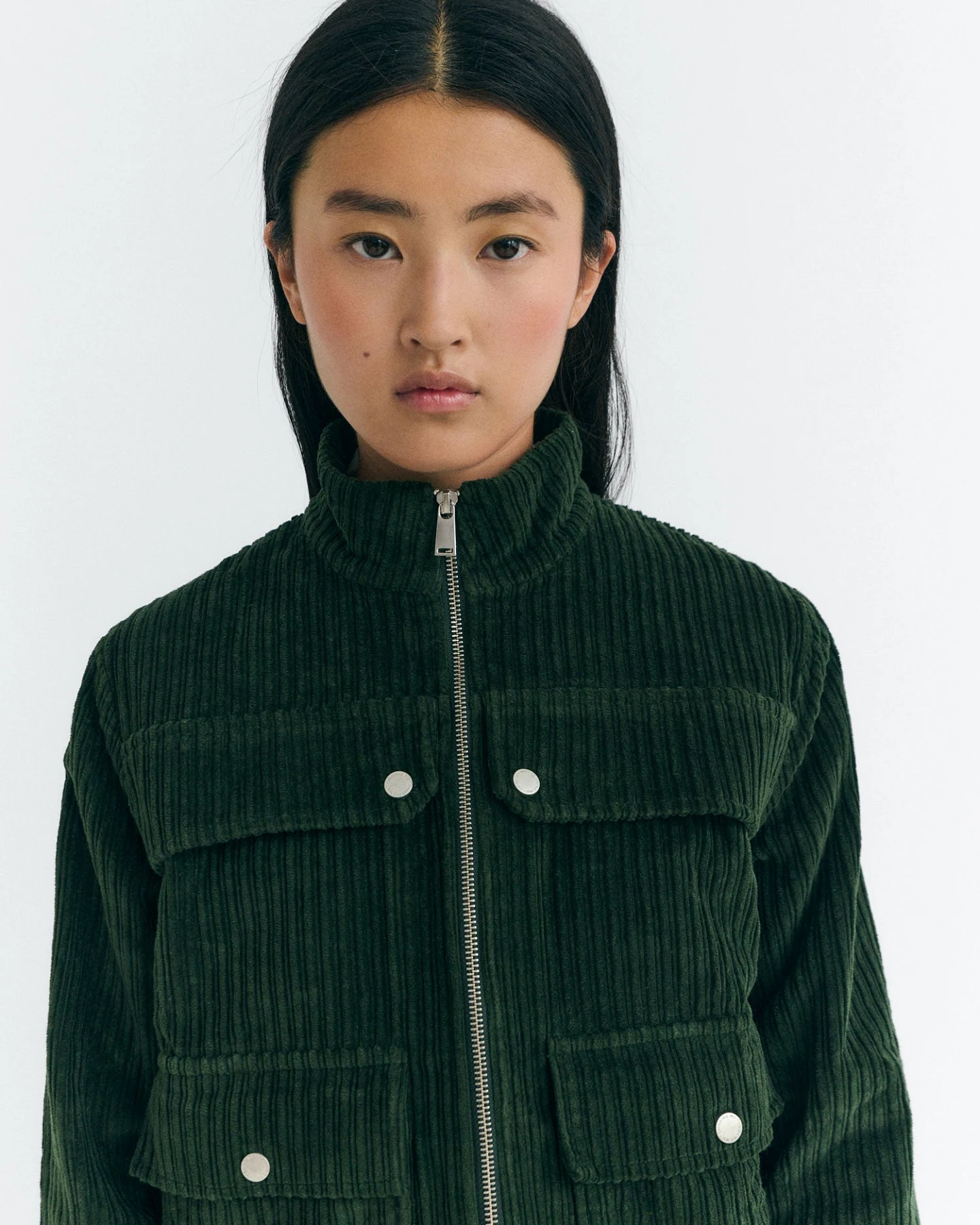 Thinking MU Damen vegan Cordjacke Celia Grün – Ansicht 2