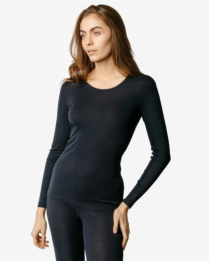 Merinowolle Langarm Unterhemd Modell: Bianca