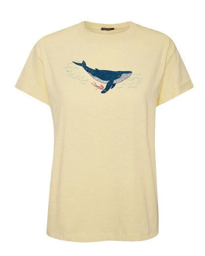 GREENBOMB Animal Whale Dive Stop - Lässiges T-Shirt aus Bio-Baumwolle / hochwertiger Print / Fair & Vegan