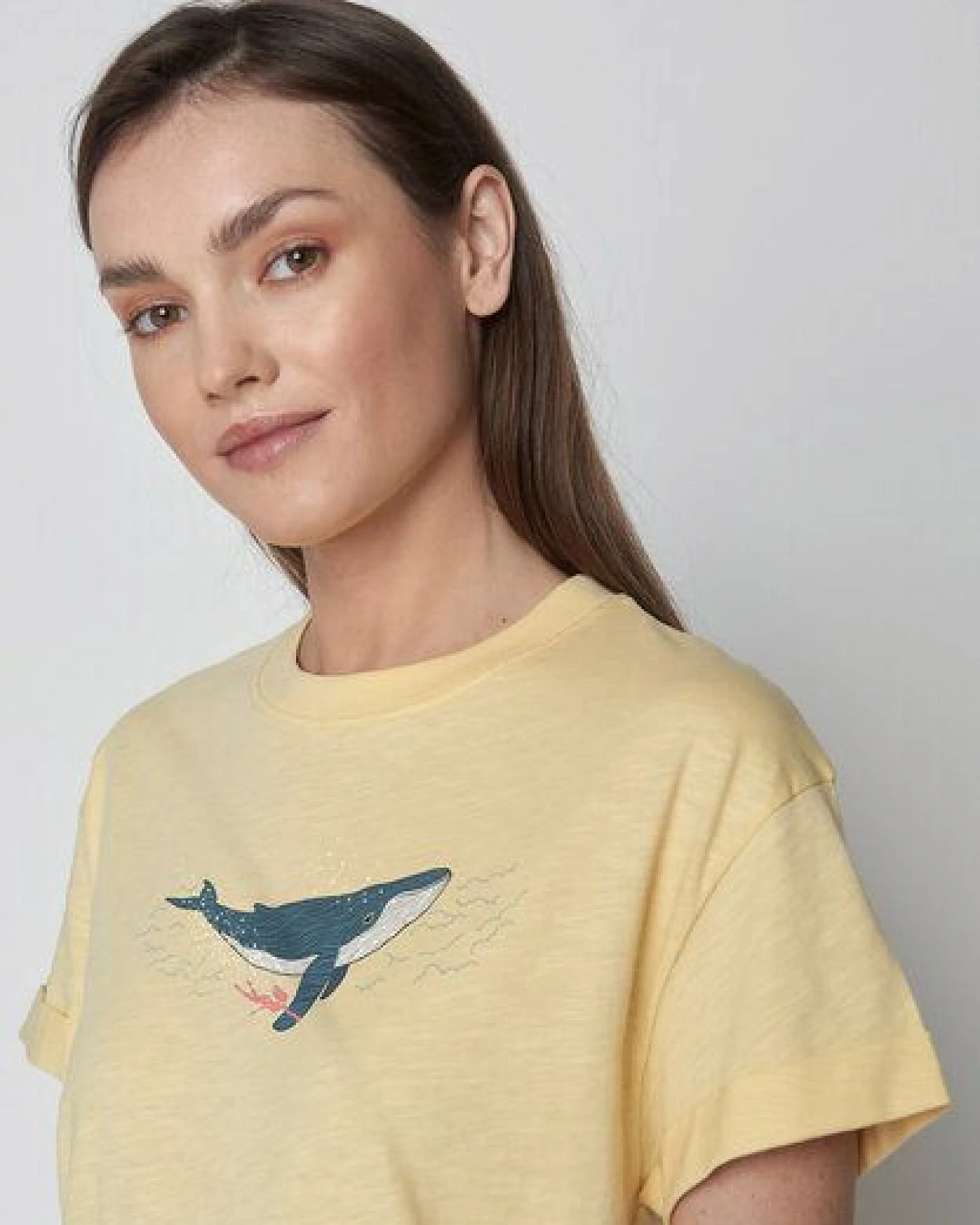 GREENBOMB Animal Whale Dive Stop - Lässiges T-Shirt aus Bio-Baumwolle / hochwertiger Print / Fair & Vegan – Ansicht 2