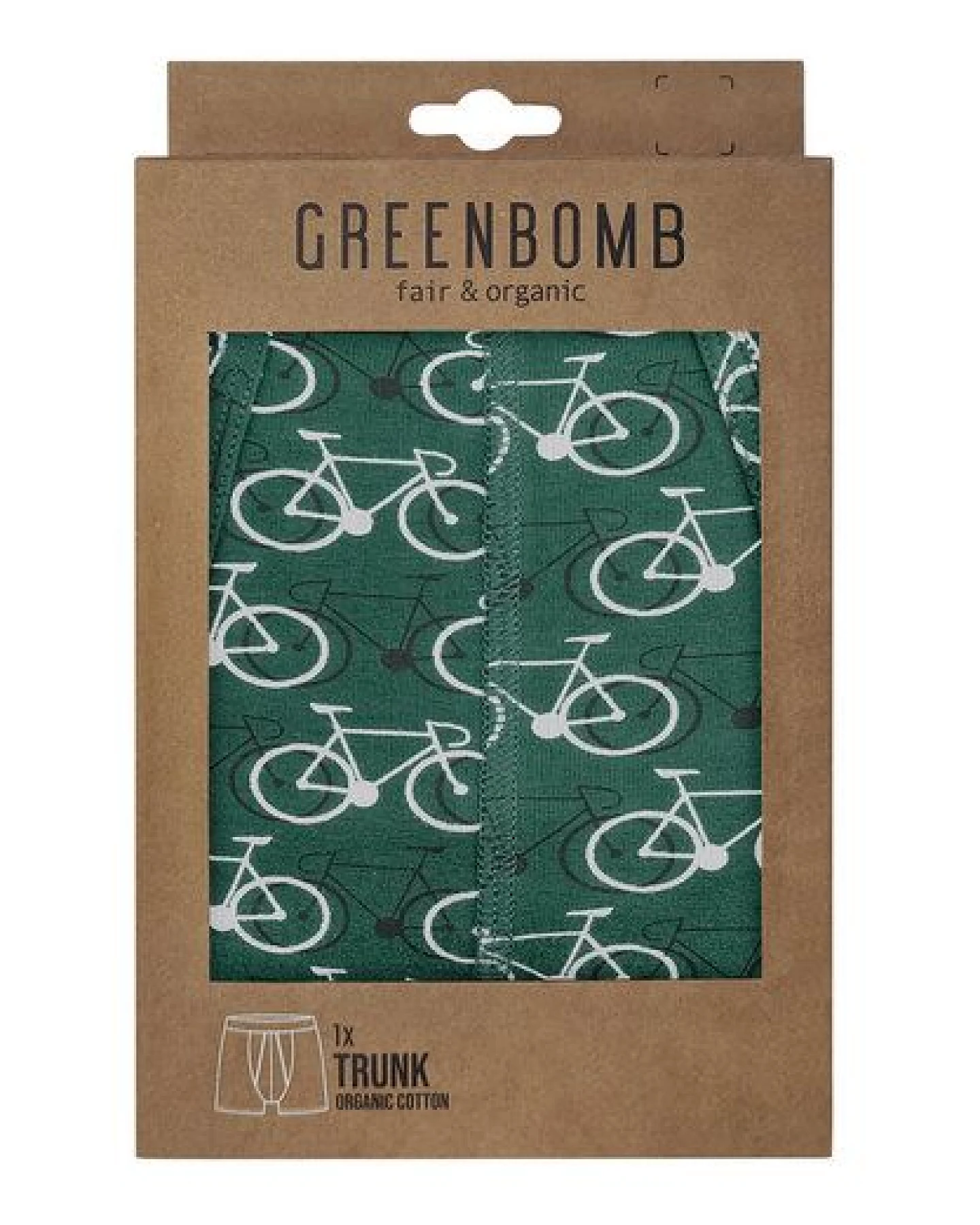 GREENBOMB Bike Mono Shadow 2 Trunk - Figurbetonte Trunk aus Bio-Baumwoll Mix / hochwertiger Print / GOTS / Fair & Vegan – Ansicht 2