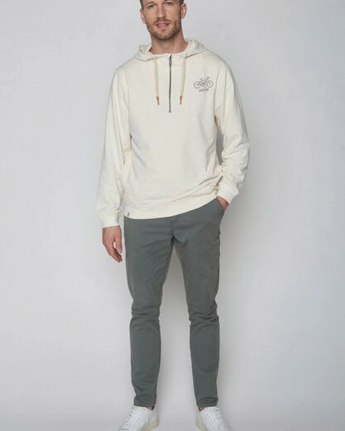 GREENBOMB Bike Ride On Summer Mirror - Lässiger Half-Zip aus Bio-Baumwolle / hochwertiger Print / GOTS / Fair & Vegan – Ansicht 3