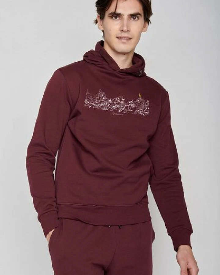 GREENBOMB Nature Goats Family Star - Kuschliger Hoodie aus Bio-Baumwolle / hochwertiger Print / Fair & Vegan