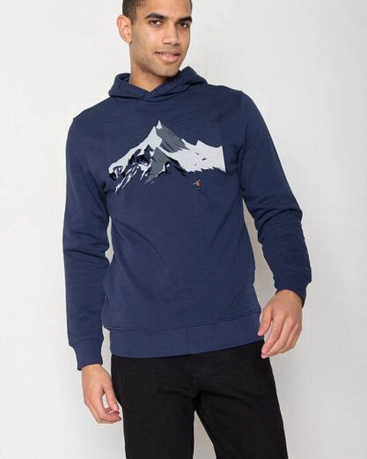 GREENBOMB Nature Mountain Ski Star - Kuschliger Hoodie aus Bio-Baumwolle / hochwertiger Print / GOTS / Fair & Vegan