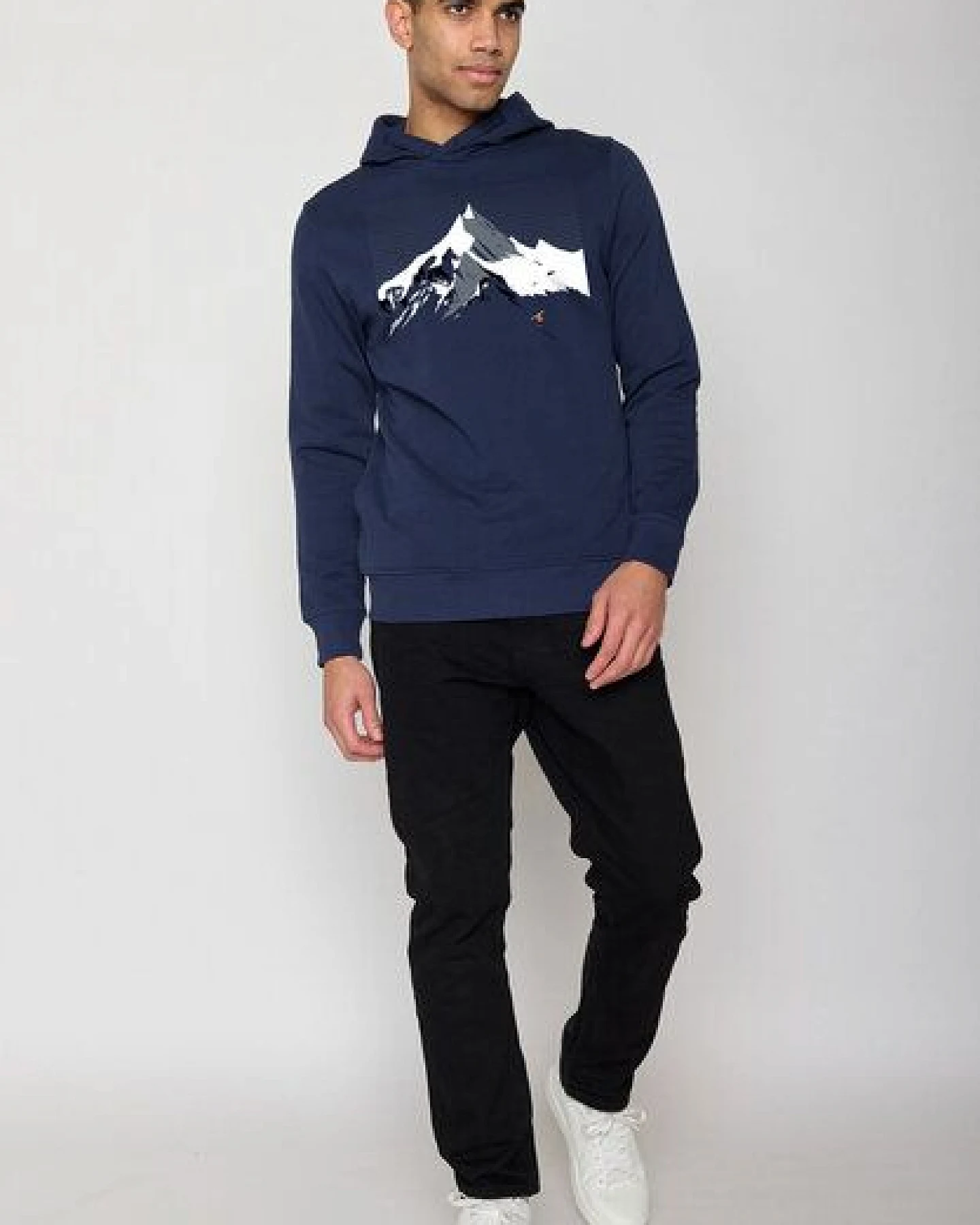 GREENBOMB Nature Mountain Ski Star - Kuschliger Hoodie aus Bio-Baumwolle / hochwertiger Print / GOTS / Fair & Vegan – Ansicht 3