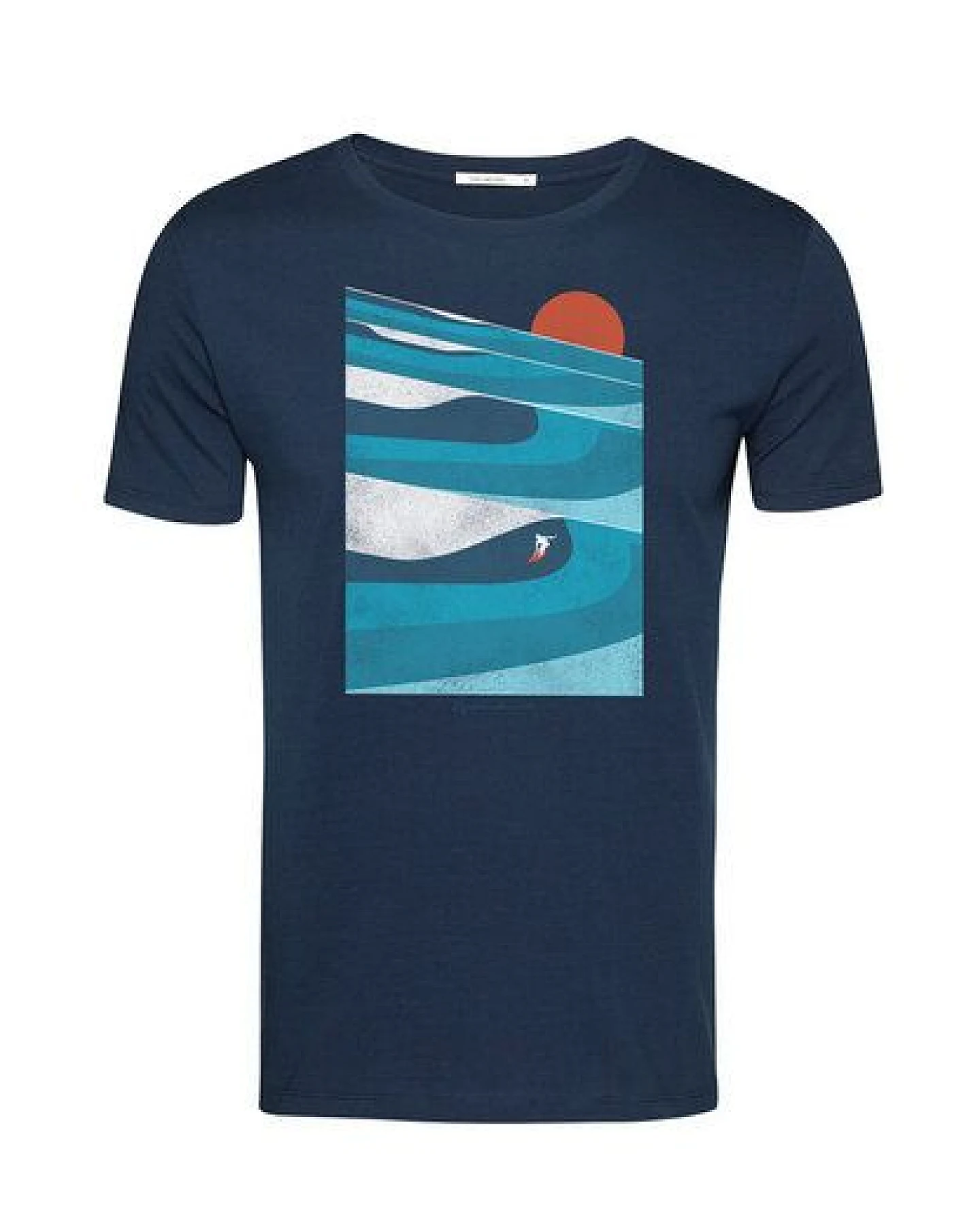 GREENBOMB Nature Perfect Waves Guide - Sportliches T-Shirt aus Bio-Baumwolle / hochwertiger Print / Fair & Vegan – Ansicht 2