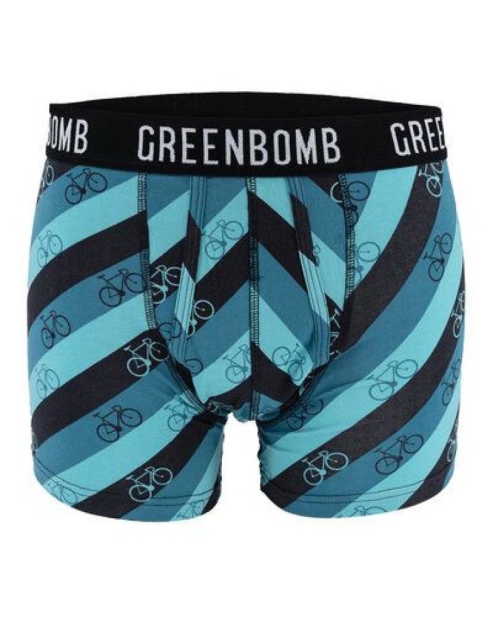 GREENBOMB Bike Stripes Trunk - Figurbetonte Trunk aus Bio-Baumwoll Mix / hochwertiger Print / GOTS / Fair & Vegan