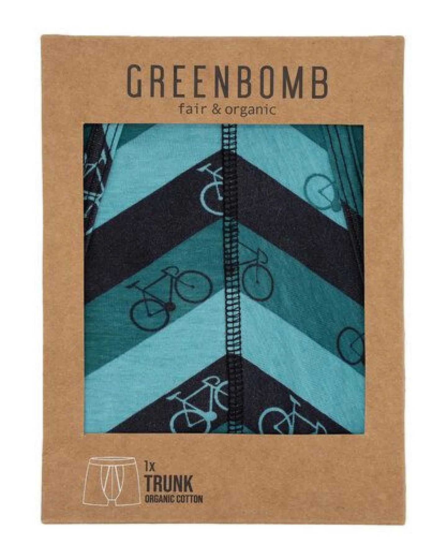 GREENBOMB Bike Stripes Trunk - Figurbetonte Trunk aus Bio-Baumwoll Mix / hochwertiger Print / GOTS / Fair & Vegan – Ansicht 4