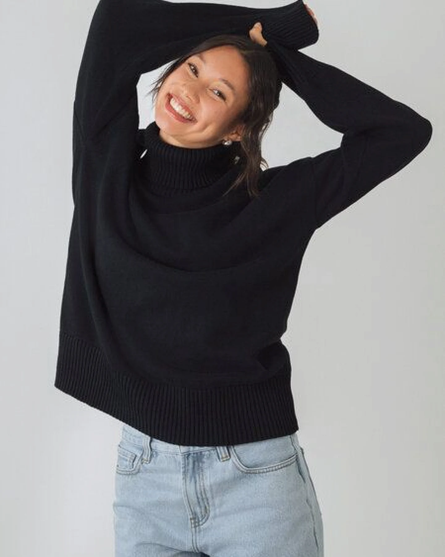 Honest Basics Damen Chunky Rollkragenpullover aus 100% Bio-Baumwolle – Ansicht 3