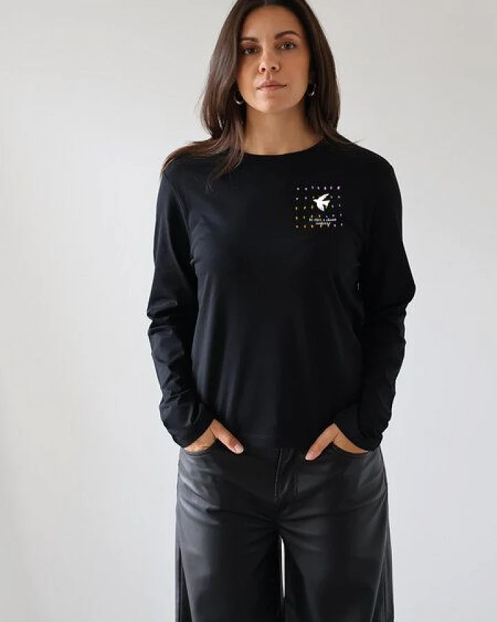 Kultgut Softes Langarmshirt Biobaumwolle/ BE FREE & PROUD YOURSELF
