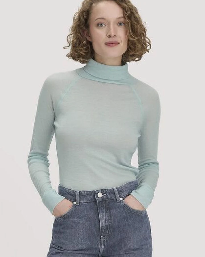 hessnatur Longsleeve Slim aus Bio-Merinowolle und TENCEL Lyocell