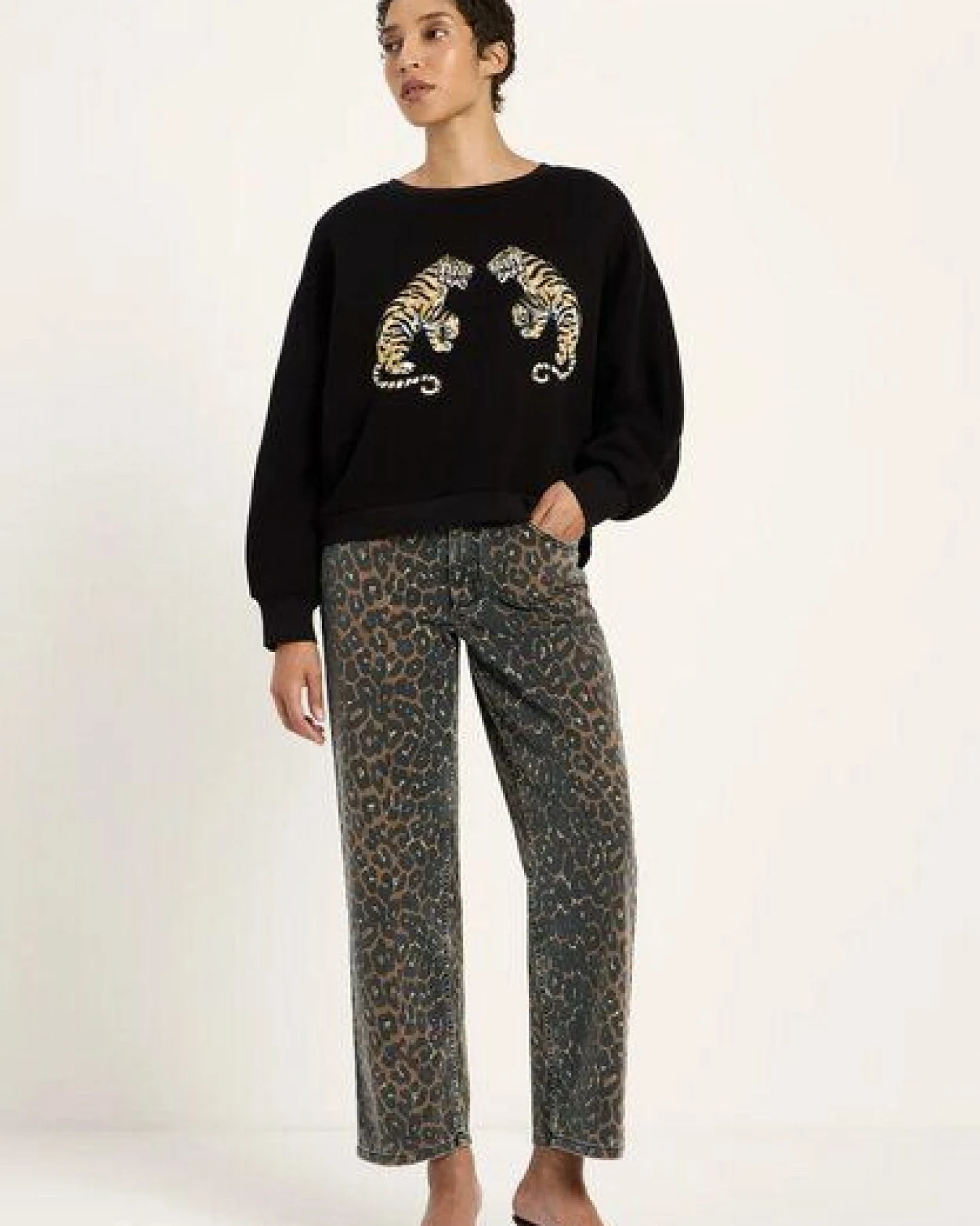LANIUS Statement Sweatshirt (GOTS) aus Bio-Baumwolle und recyceltem Polyester – Ansicht 3