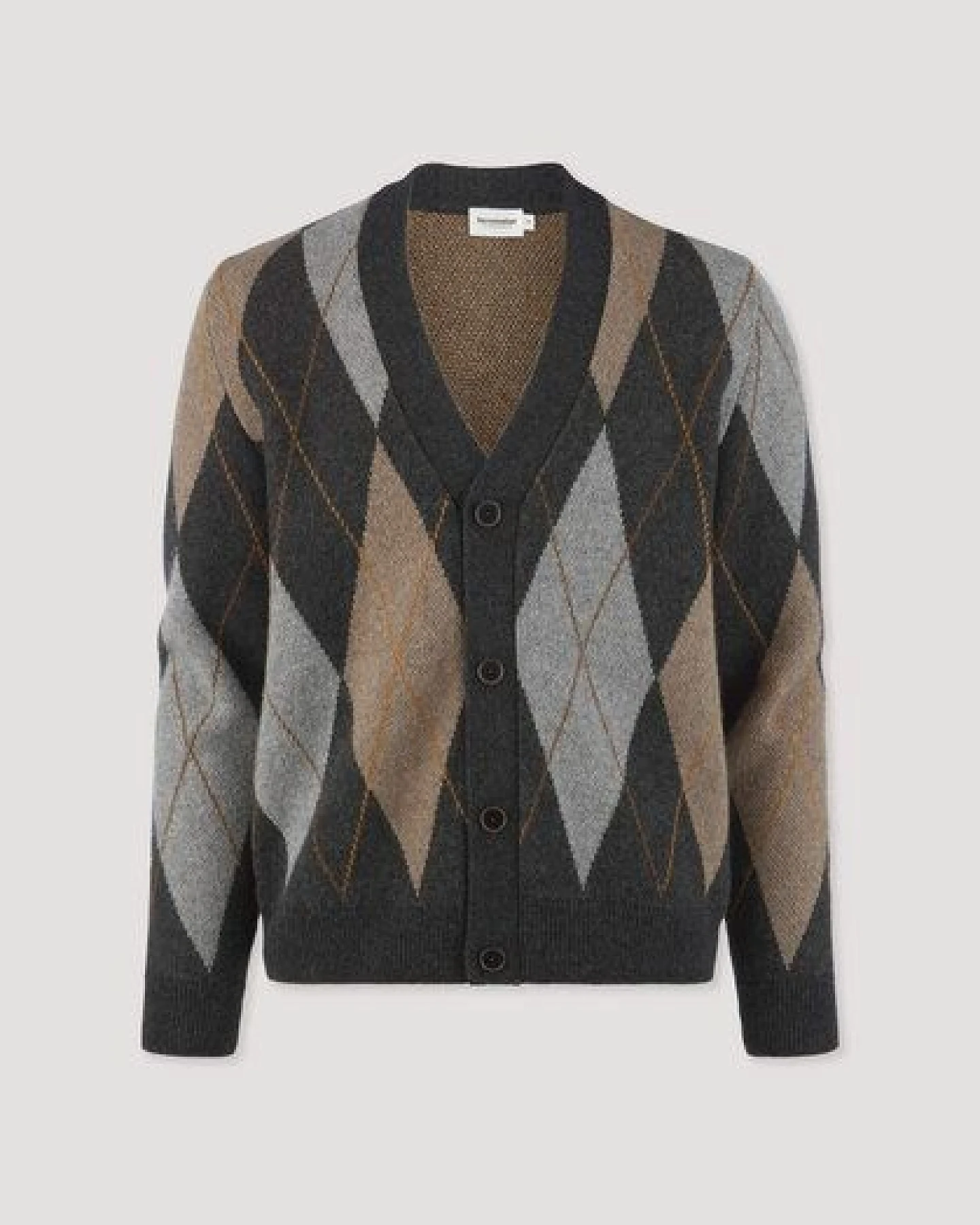 hessnatur Argyle Strick Cardigan Regular aus Schurwolle und Bio-Baumwolle – Ansicht 4