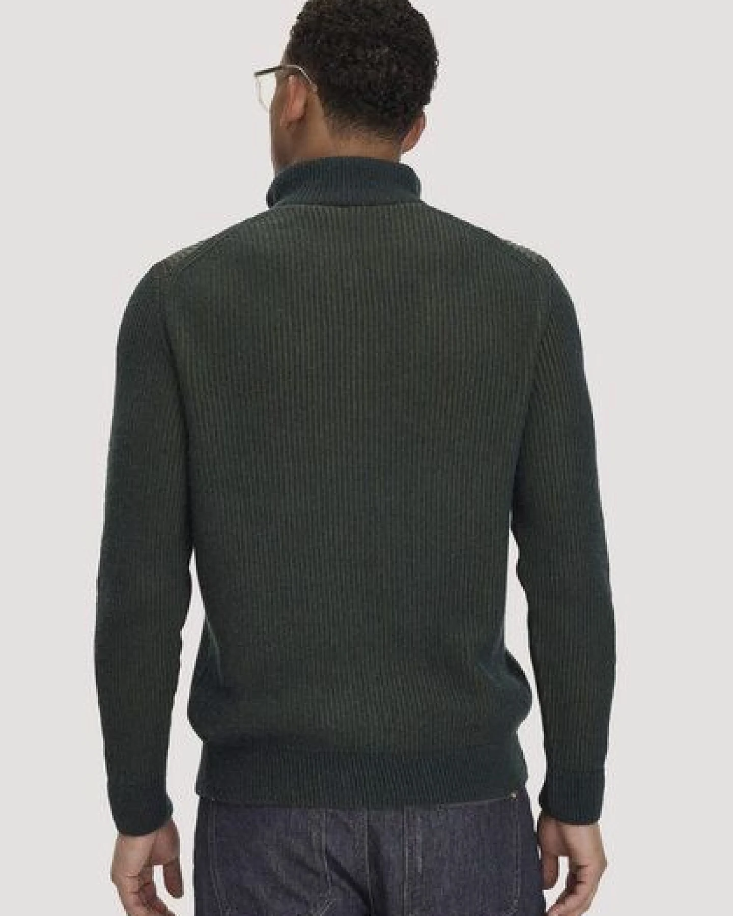 hessnatur Double Knit Troyer Regular aus Bio-Baumwolle, Bio-Merinowolle und recycelter Wolle – Ansicht 2