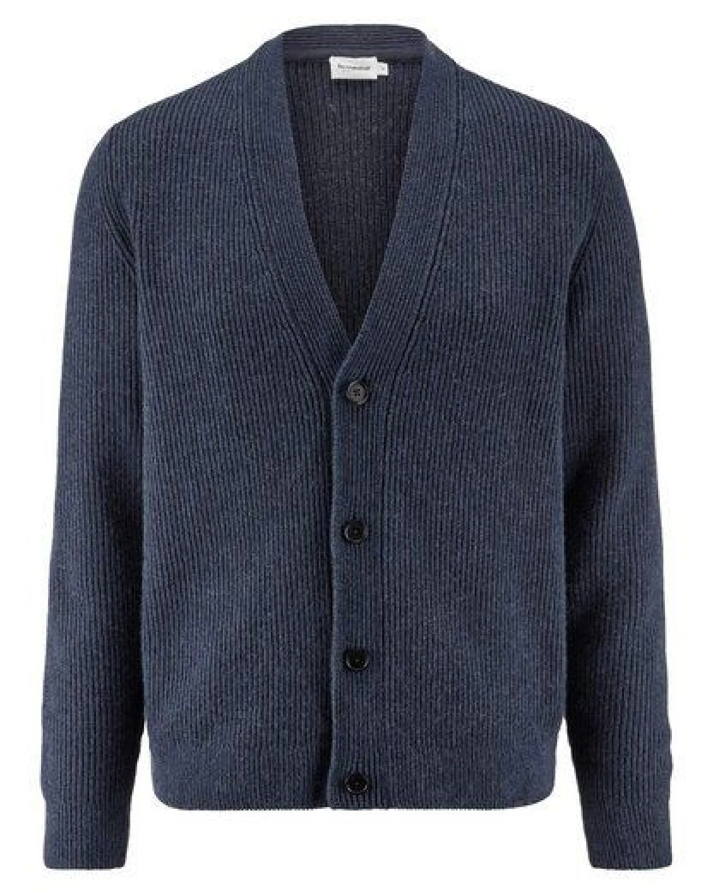 hessnatur Double-Knit Cardigan Regular aus Bio-Baumwolle und Bio-Merinowolle mit recycelter Wolle – Ansicht 3