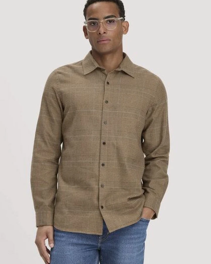 hessnatur Flanell Karo Hemd Regular aus Bio-Baumwolle mit TENCEL Lyocell