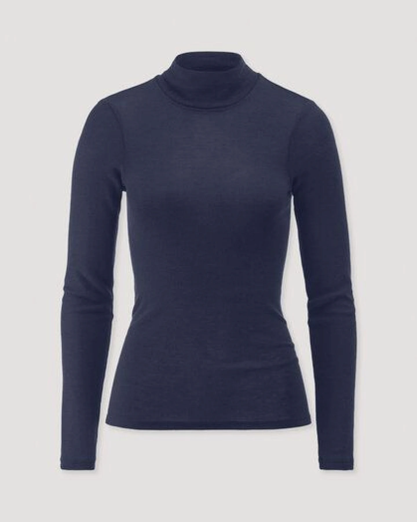 hessnatur Rollkragen-Longsleeve Fitted aus Schurwolle und Seide – Ansicht 3