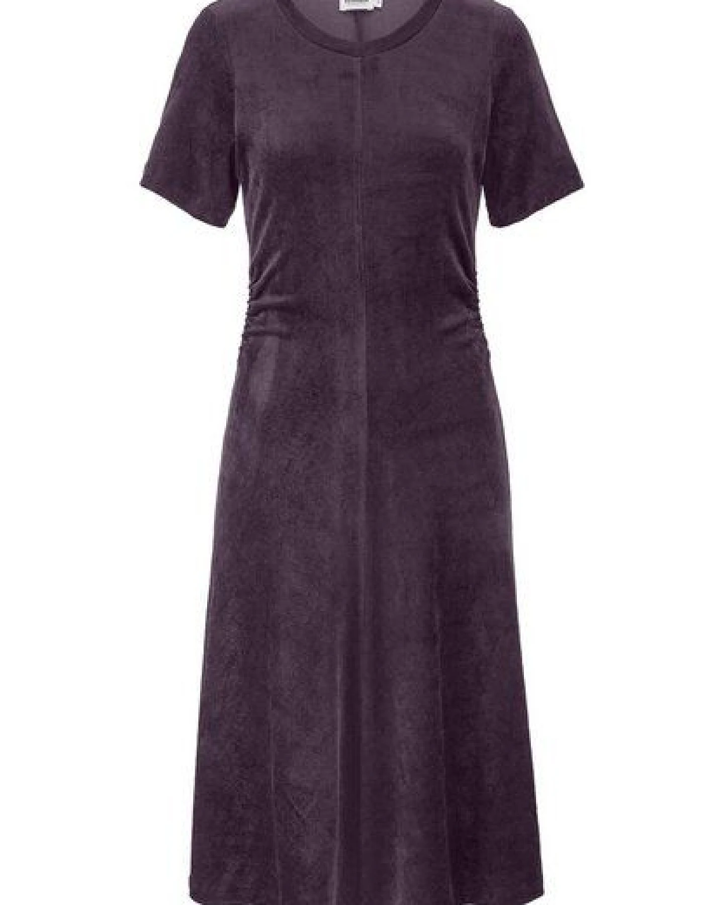 hessnatur Samt-Jerseykleid kniebedeckend Slim aus TENCEL Modal mit Bio-Baumwolle – Ansicht 3