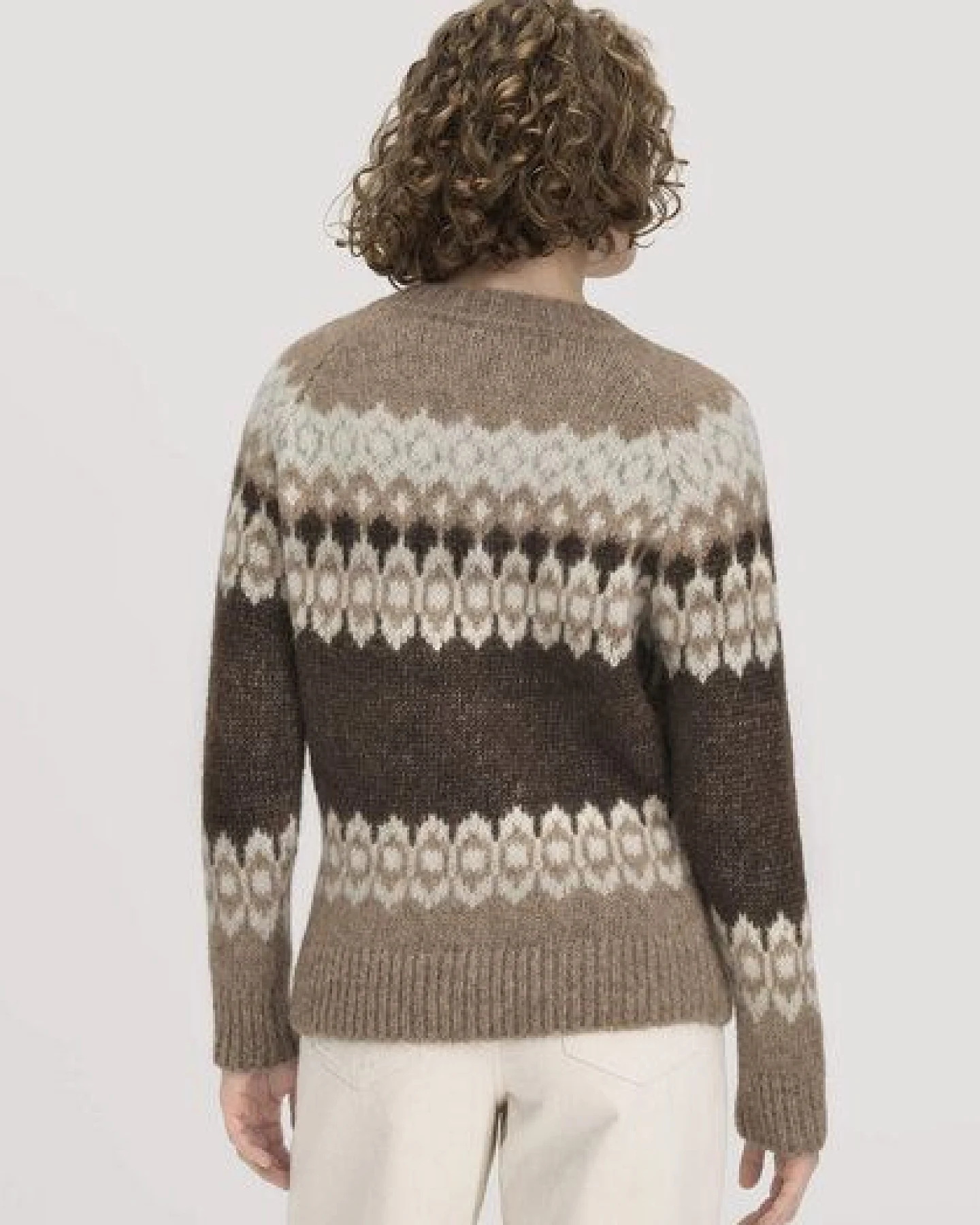 hessnatur Stick Pullover Relaxed aus Alpaka und Bio-Baumwolle – Ansicht 2