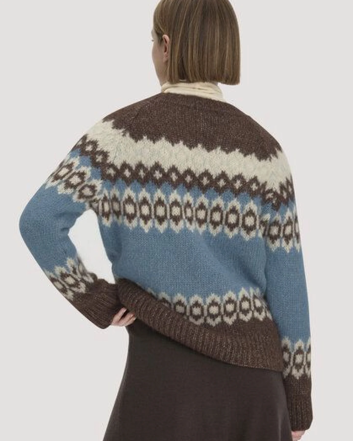 hessnatur Stick Pullover Relaxed aus Alpaka und Bio-Baumwolle – Ansicht 2