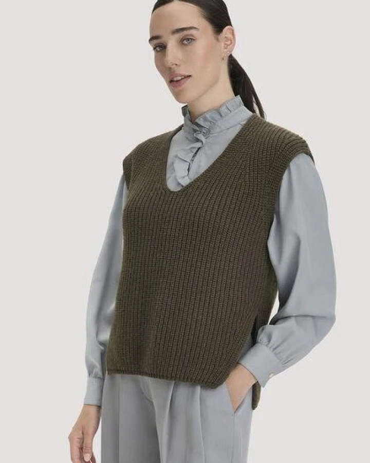 hessnatur Strick Pullover Relaxed aus Wolle mit Bio-Baumwolle