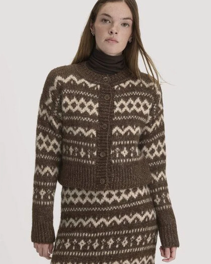 hessnatur Strickjacke Relaxed aus Alpaka mit Bio-Baumwolle