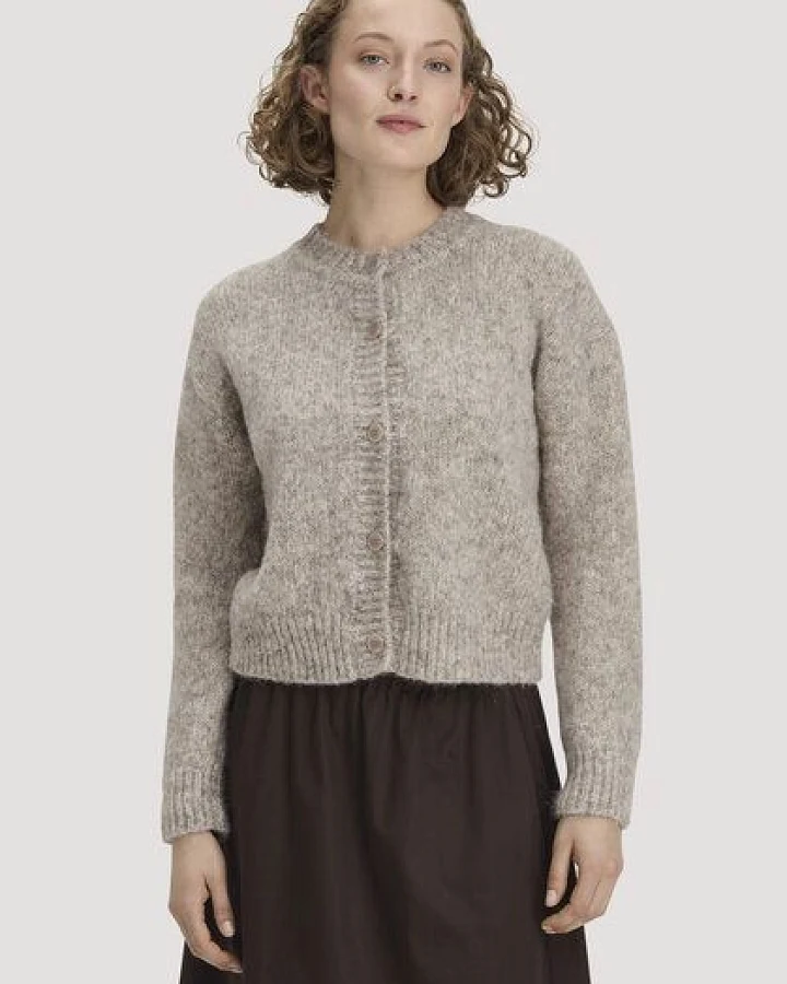 hessnatur Strickjacke Relaxed aus Alpaka und Bio-Baumwolle