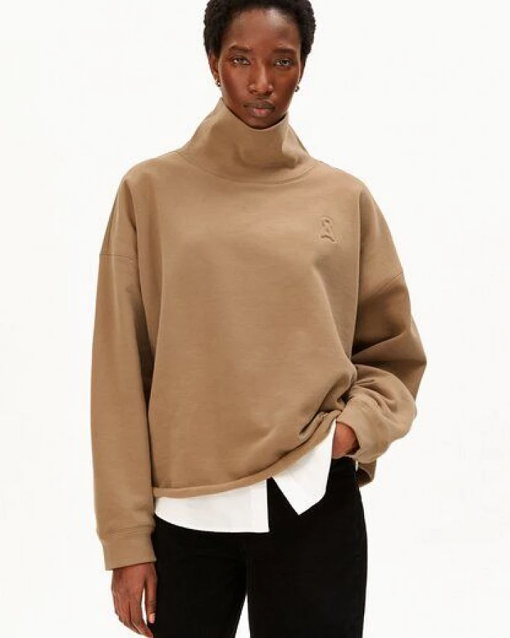 ARMEDANGELS ICONIC Å OPEN EDGE FUNNELNECK Damen Sweatshirt aus 100% Bio-Baumwolle
