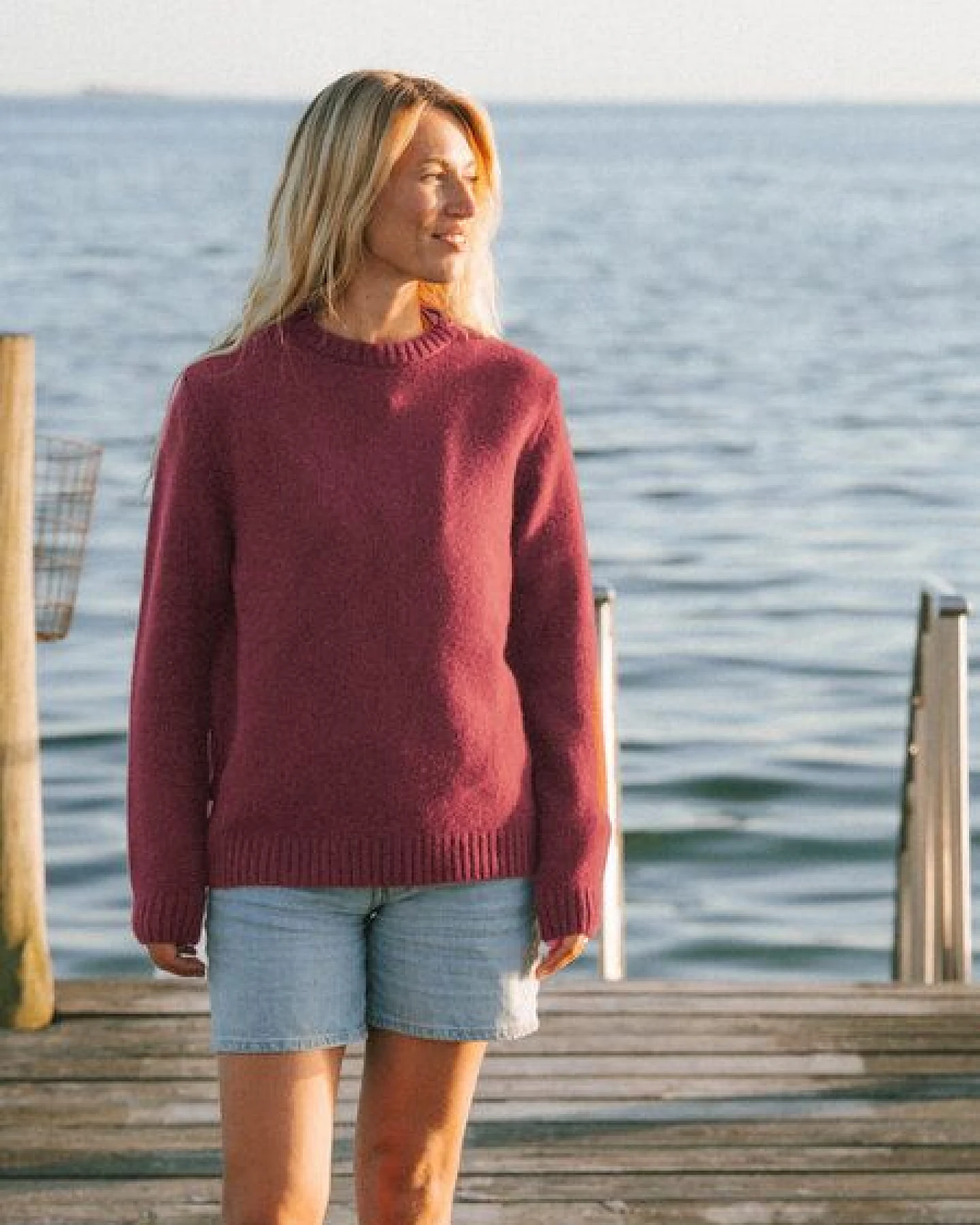 FUXBAU Frauen Merino Strickpullover – Ansicht 3