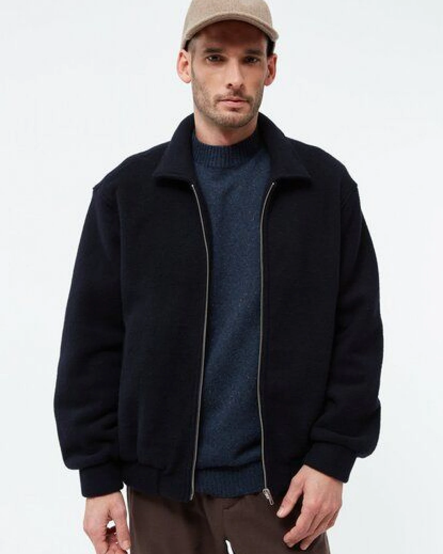 Givn Berlin Bomberjacke GBDAVID aus Wolle - Dark Blue – Ansicht 2