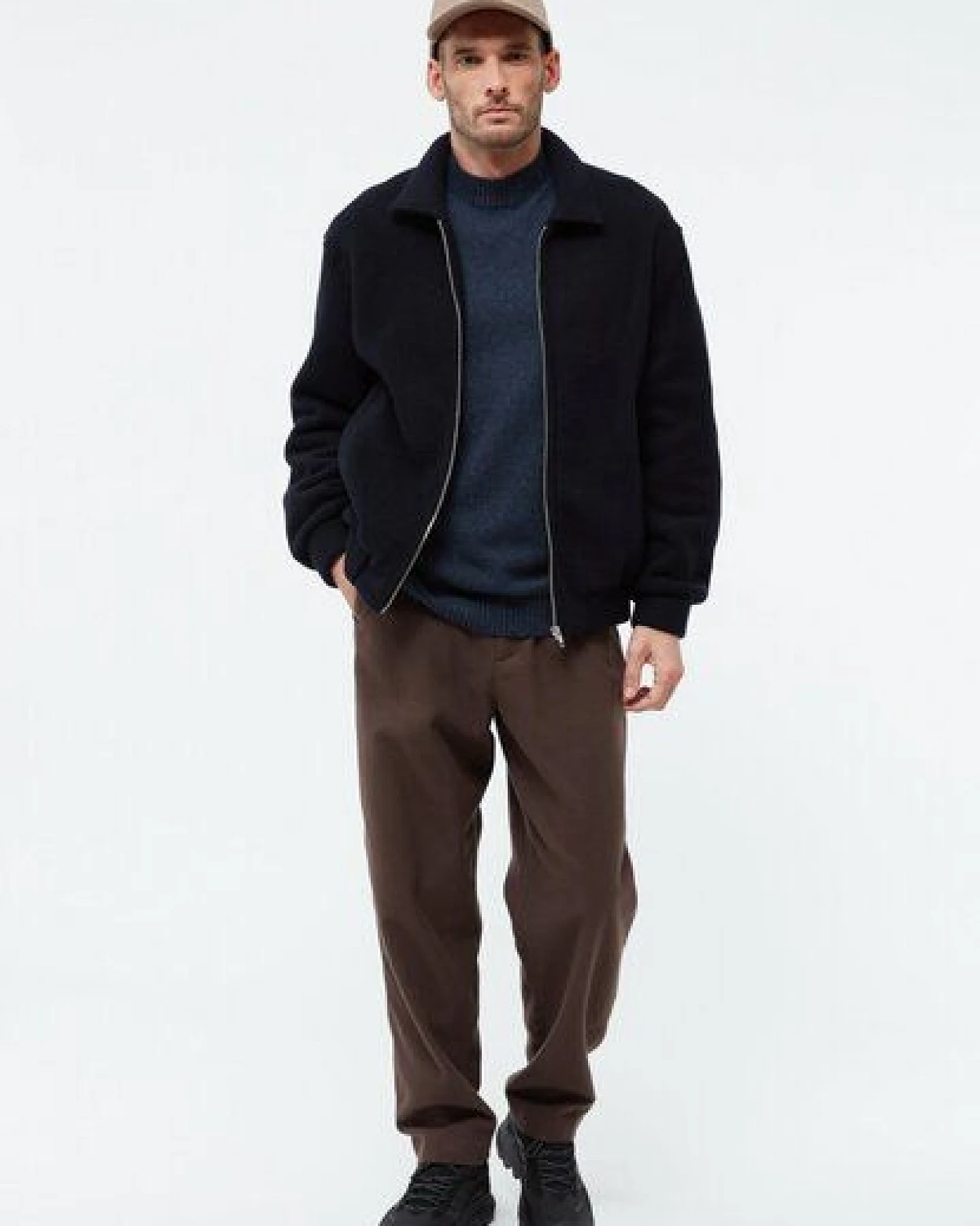 Givn Berlin Bomberjacke GBDAVID aus Wolle - Dark Blue – Ansicht 4
