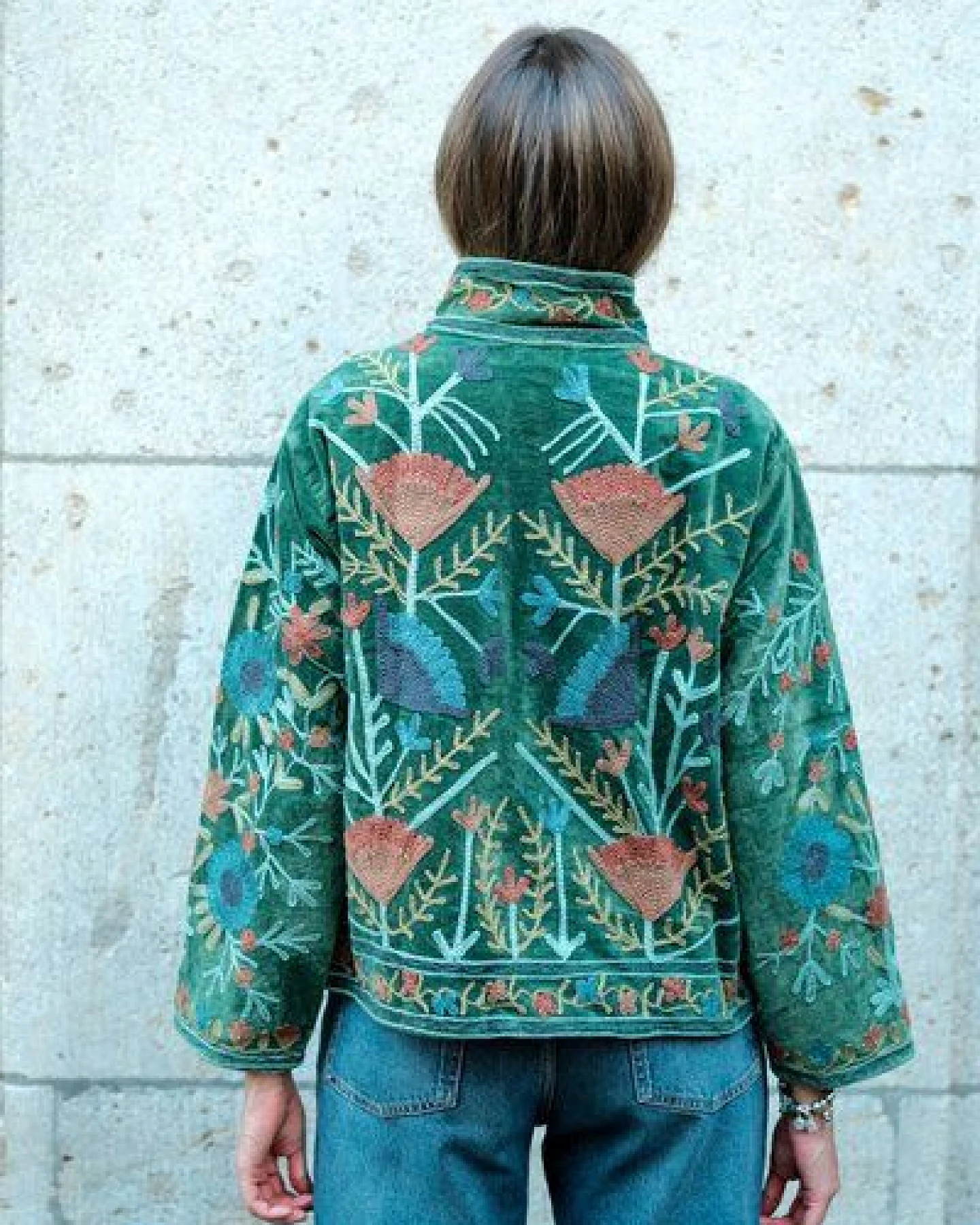 Haus of Namaste Bestickte Samtjacke aus Bio-Baumwolle – wendbar – Ansicht 2