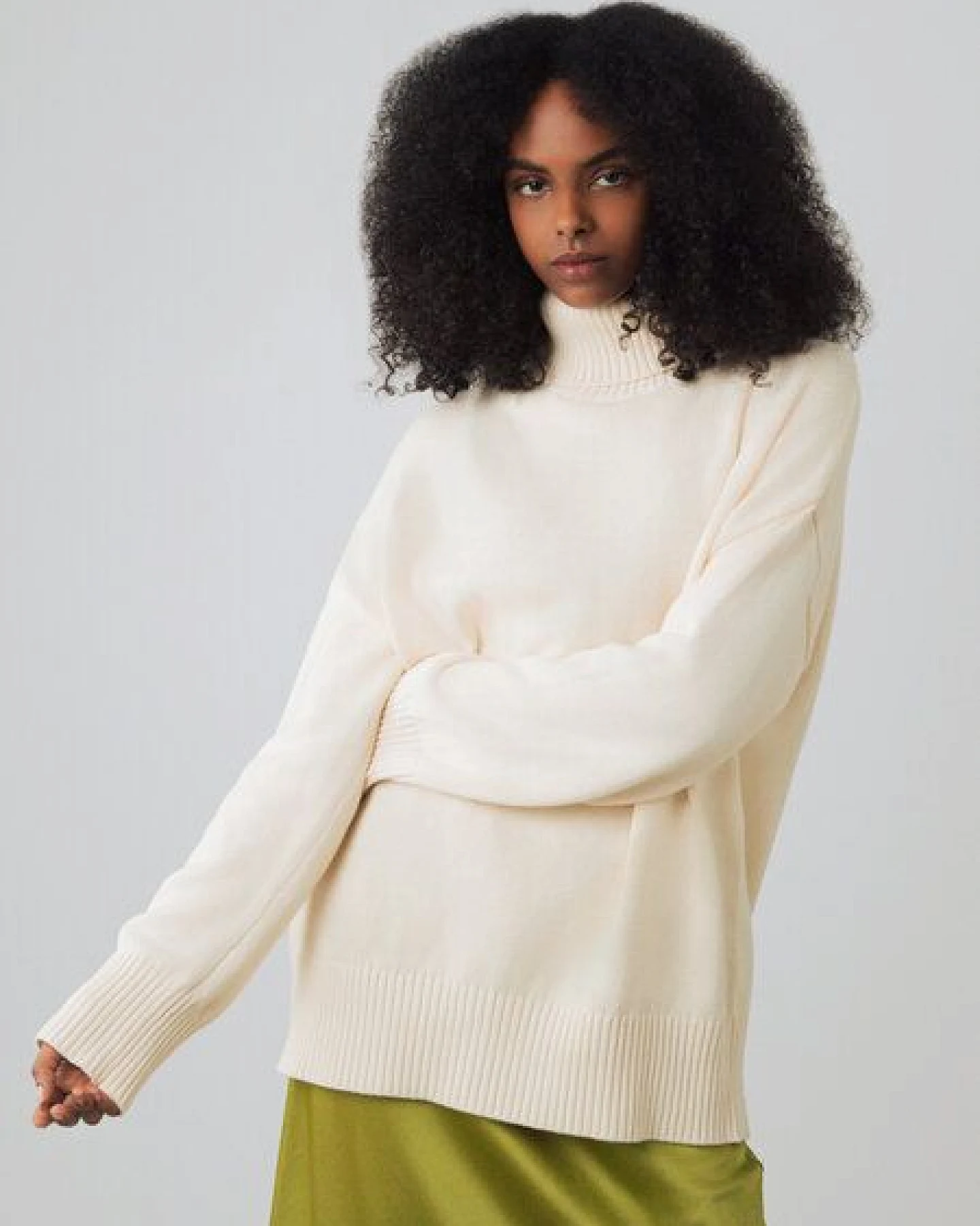 Honest Basics Damen Chunky Rollkragenpullover aus 100% Bio-Baumwolle – Ansicht 3
