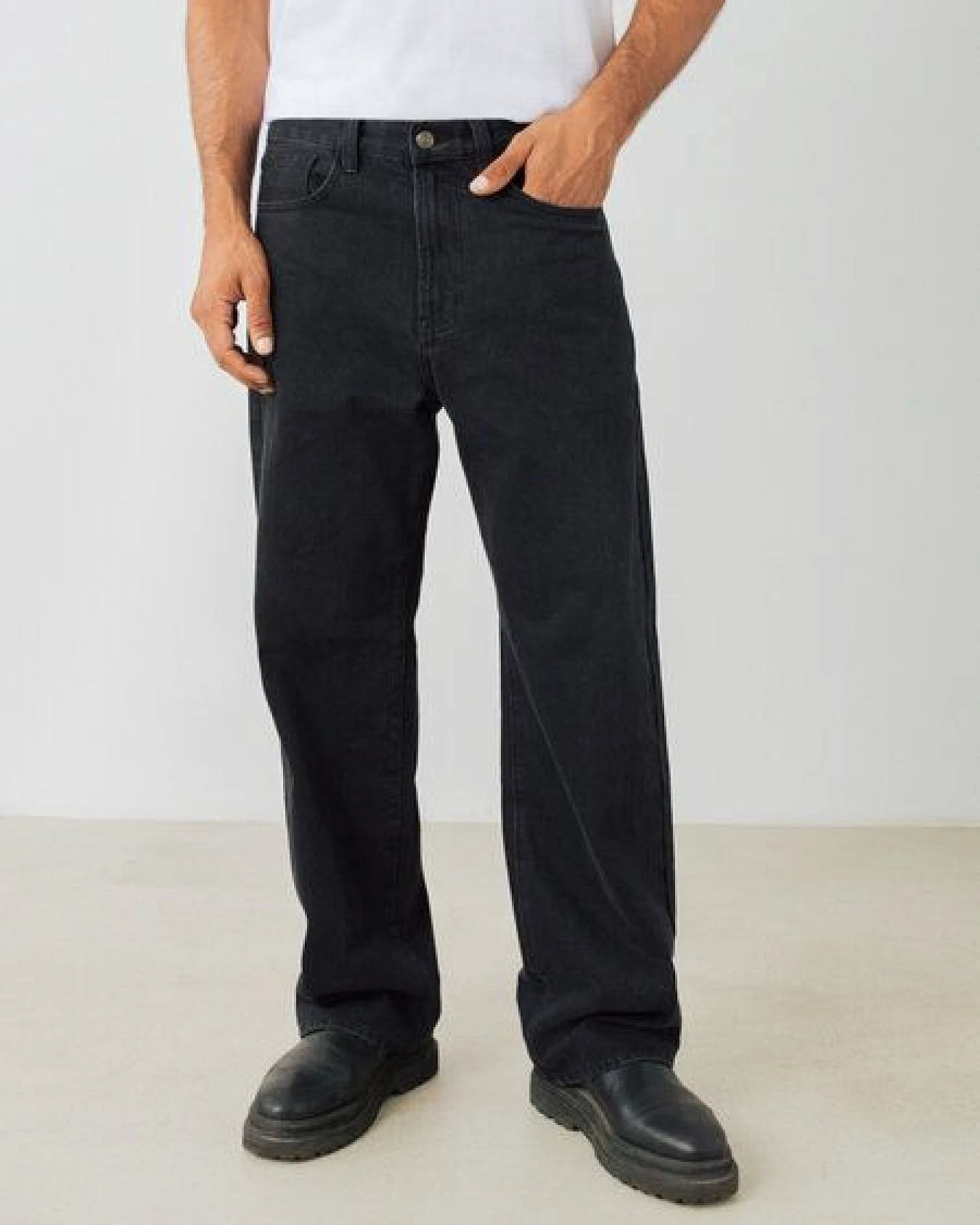 Honest Basics Herren Weite Jeans aus 100% Bio-Baumwolle – Ansicht 3