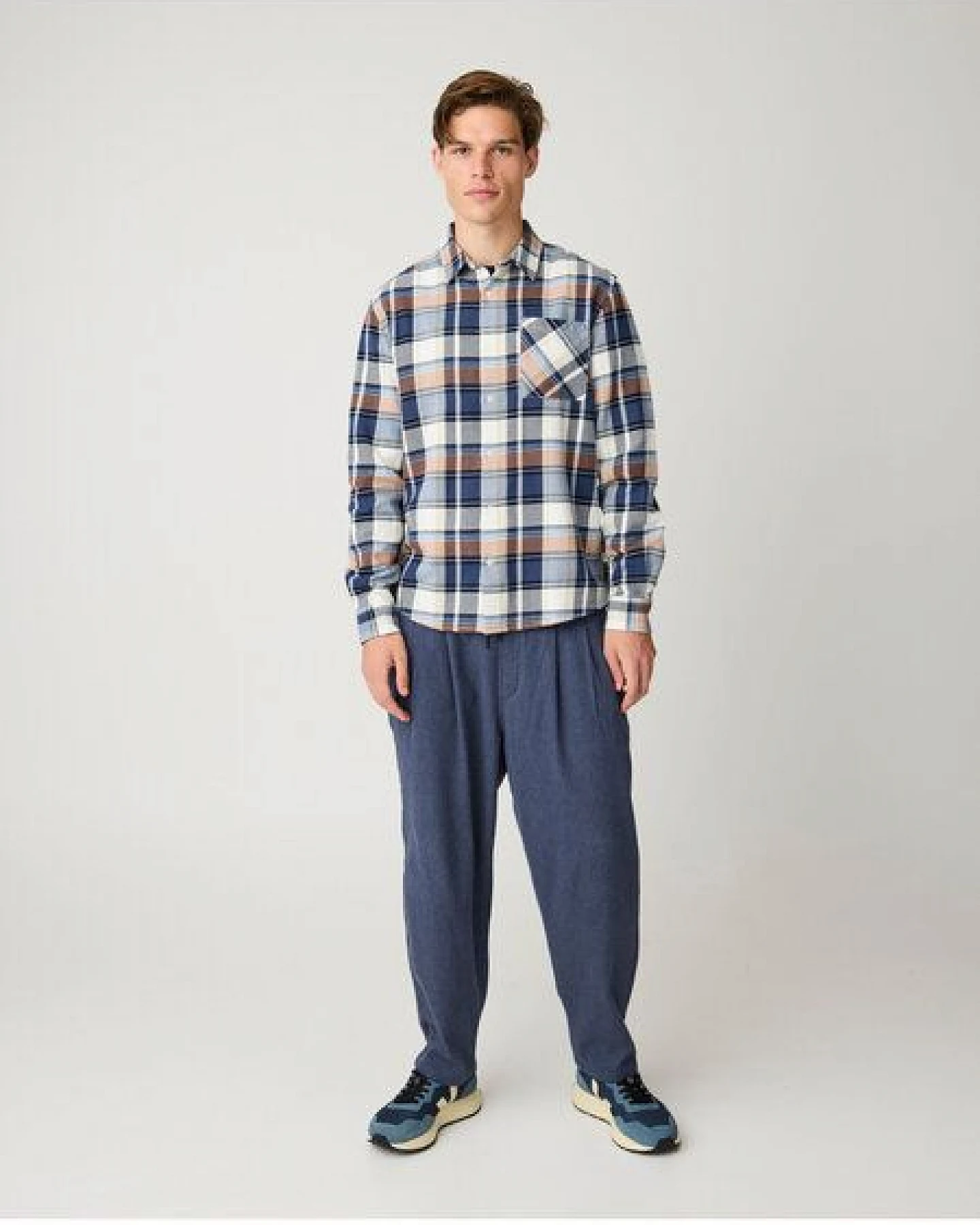 KnowledgeCotton Apparel Kariertes Flanell-Hemd – Ansicht 4