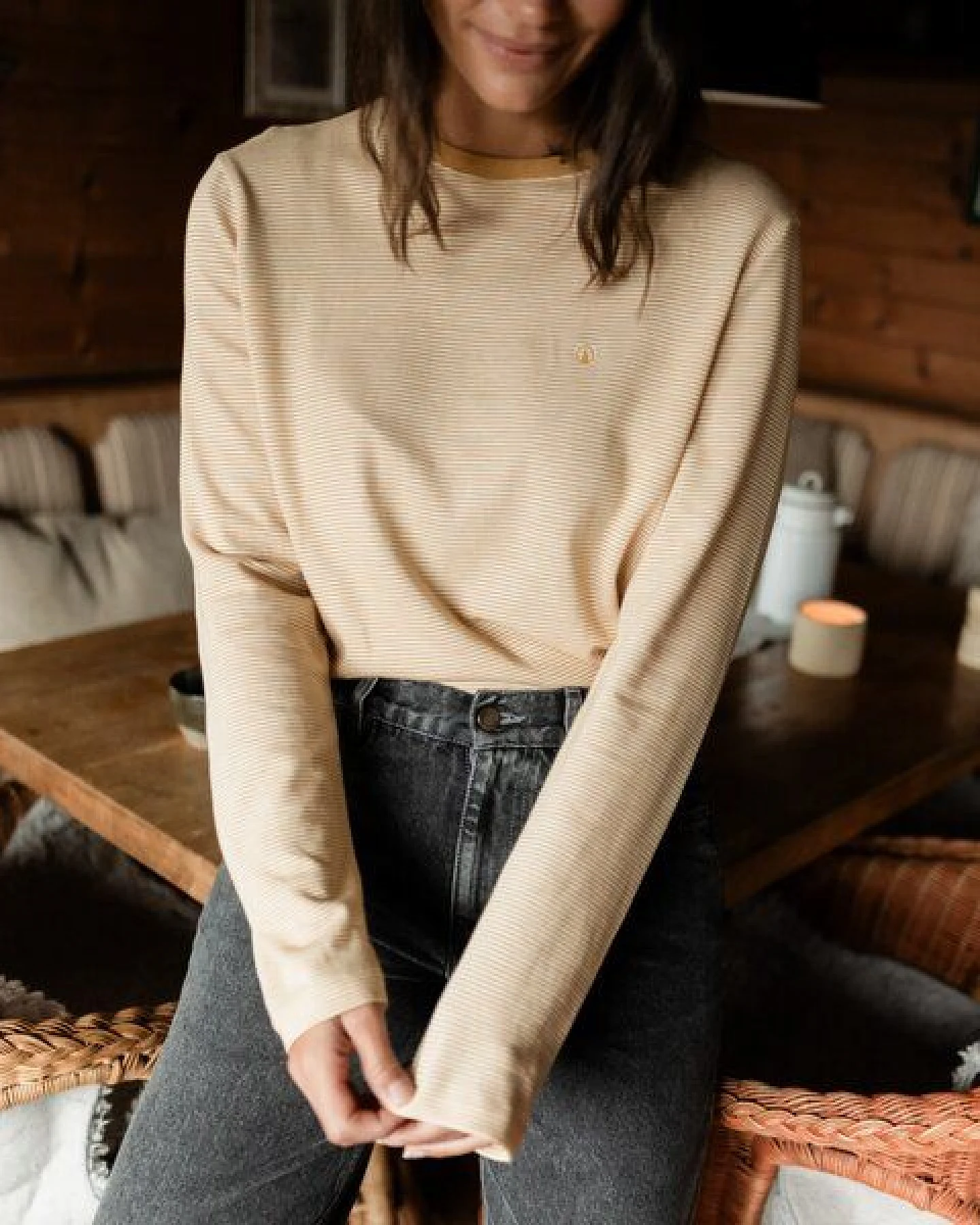 NORDLICHT Gestreiftes Oversize Langarmshirt Alva – Ansicht 2