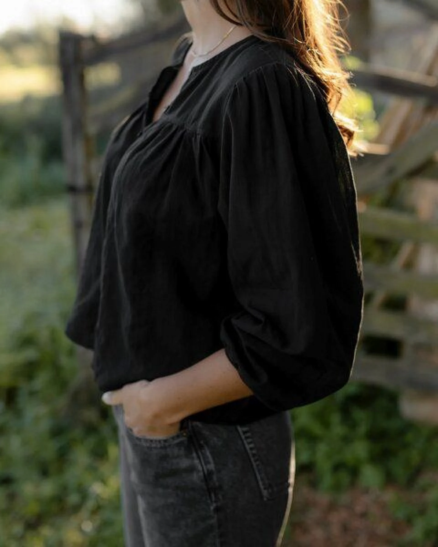 NORDLICHT Jacquard Boho Bluse Birga – Ansicht 2