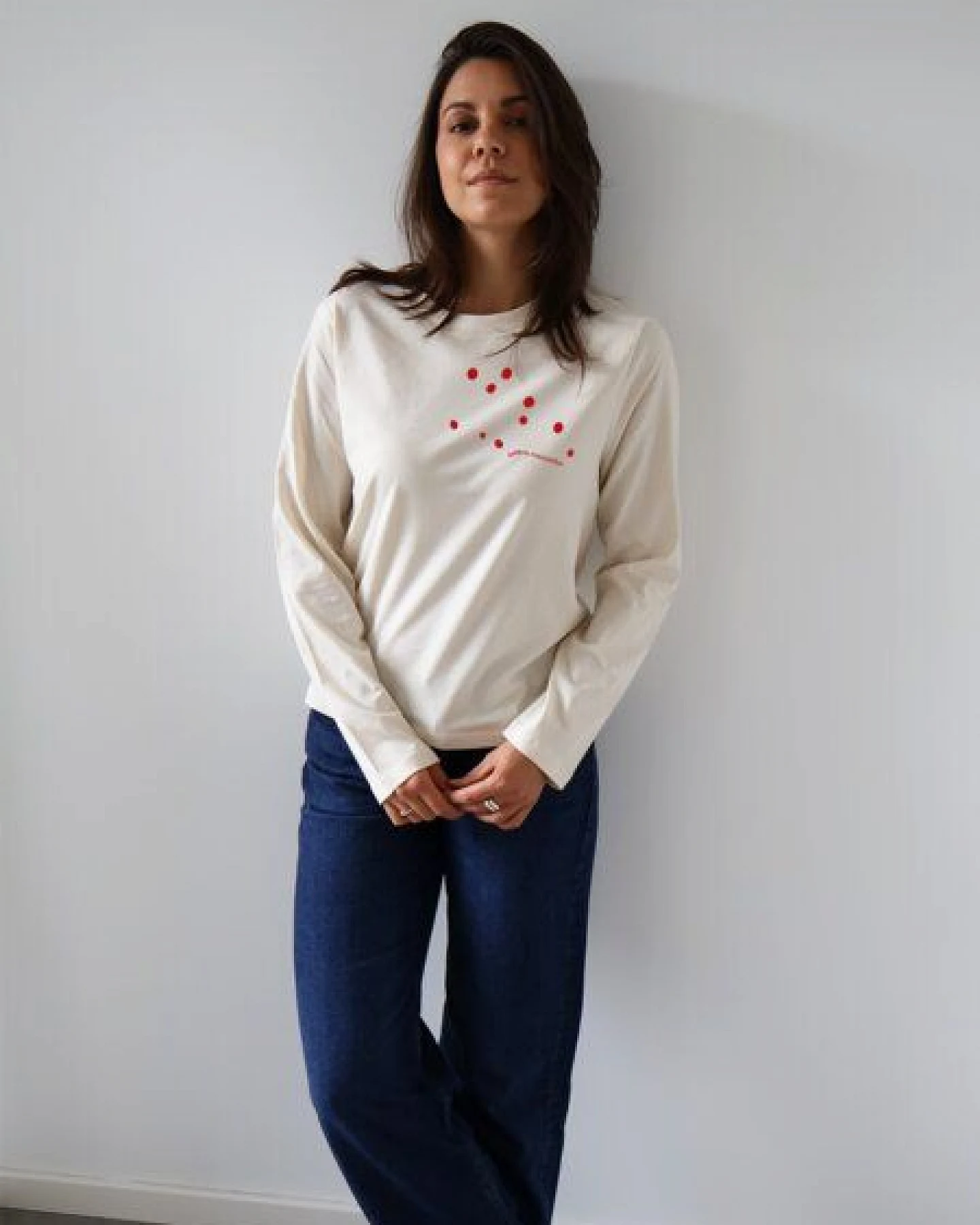 Kultgut Softes Langarmshirt Biobaumwolle/ "Courage Collective - Staying in love“ – Ansicht 4