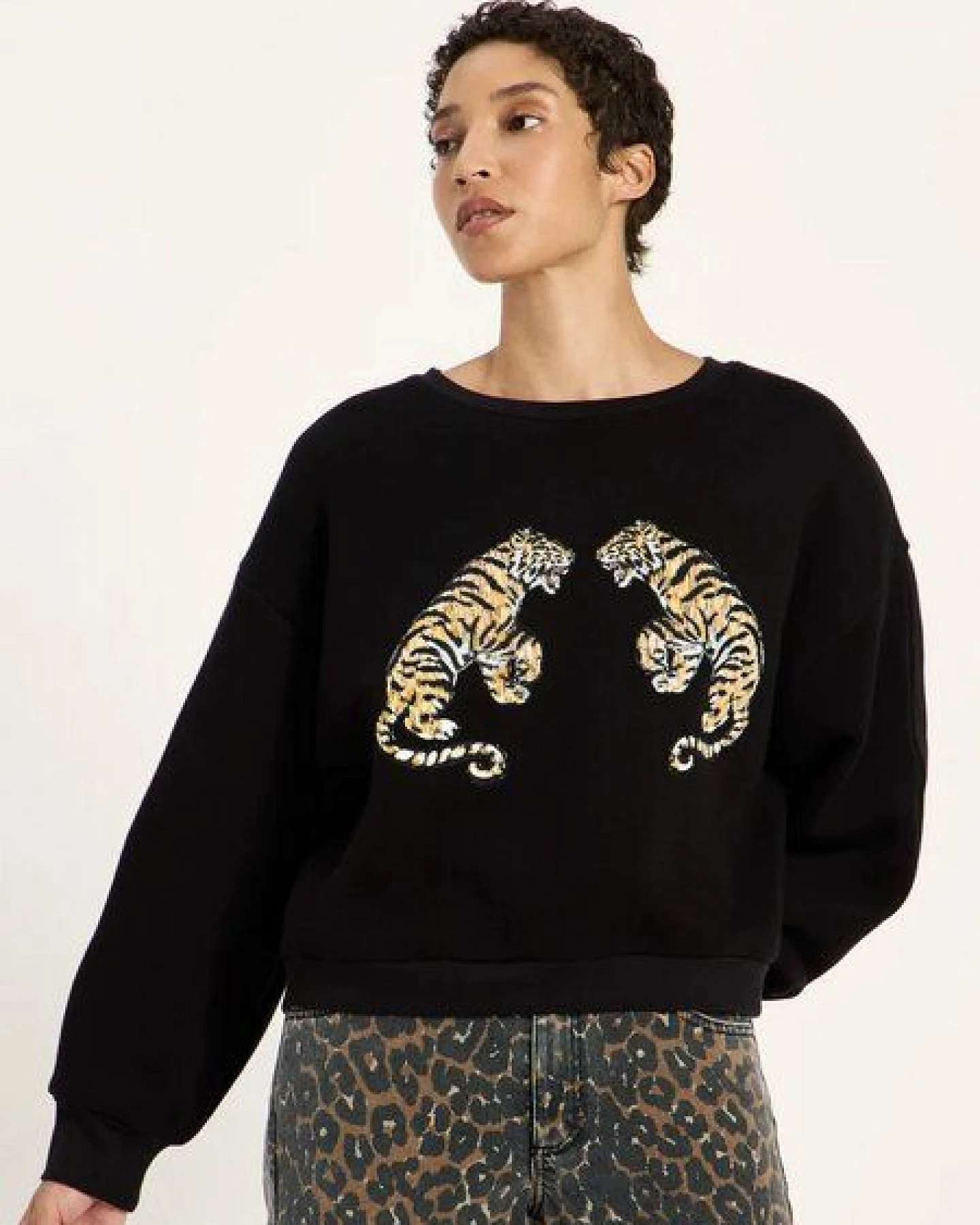 LANIUS Statement Sweatshirt (GOTS) aus Bio-Baumwolle und recyceltem Polyester – Ansicht 2