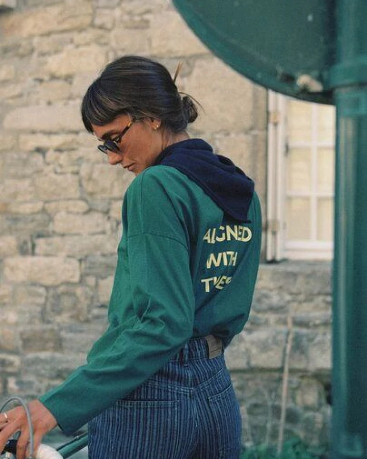 Nénés Oversize-T-Shirt mit langen Ärmeln aus Baumwolle – Maelle