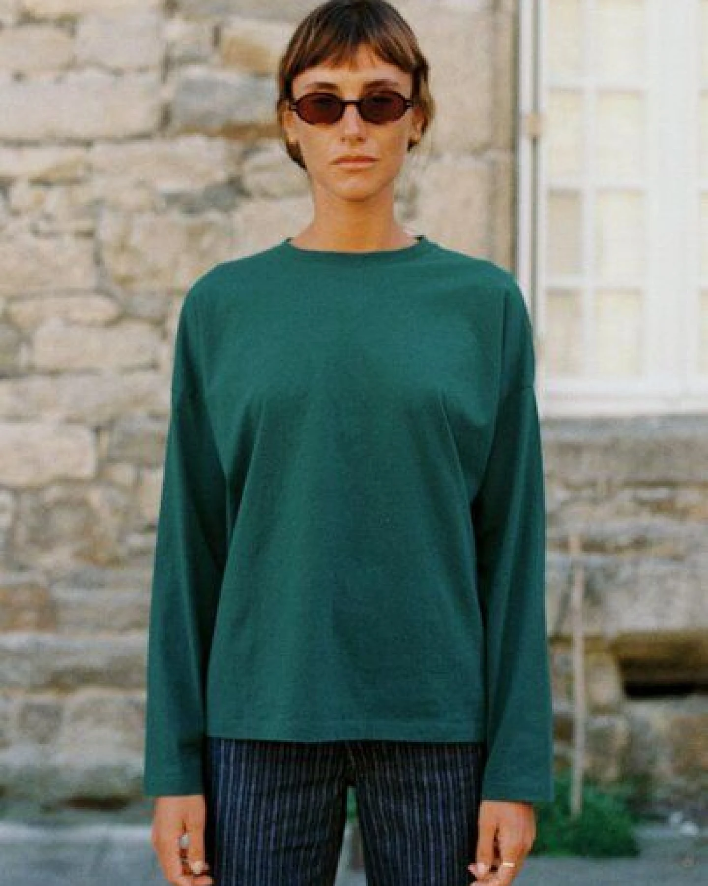 Nénés Oversize-T-Shirt mit langen Ärmeln aus Baumwolle – Maelle – Ansicht 4