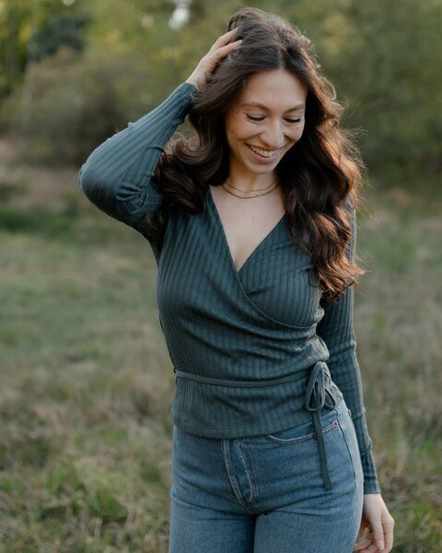 NORDLICHT Pointelle Wickelbluse Berit – Ansicht 4