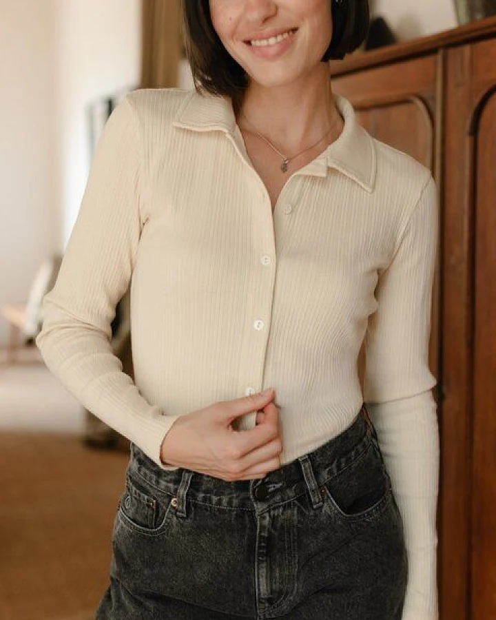 NORDLICHT Ripp Jersey Bluse Anne