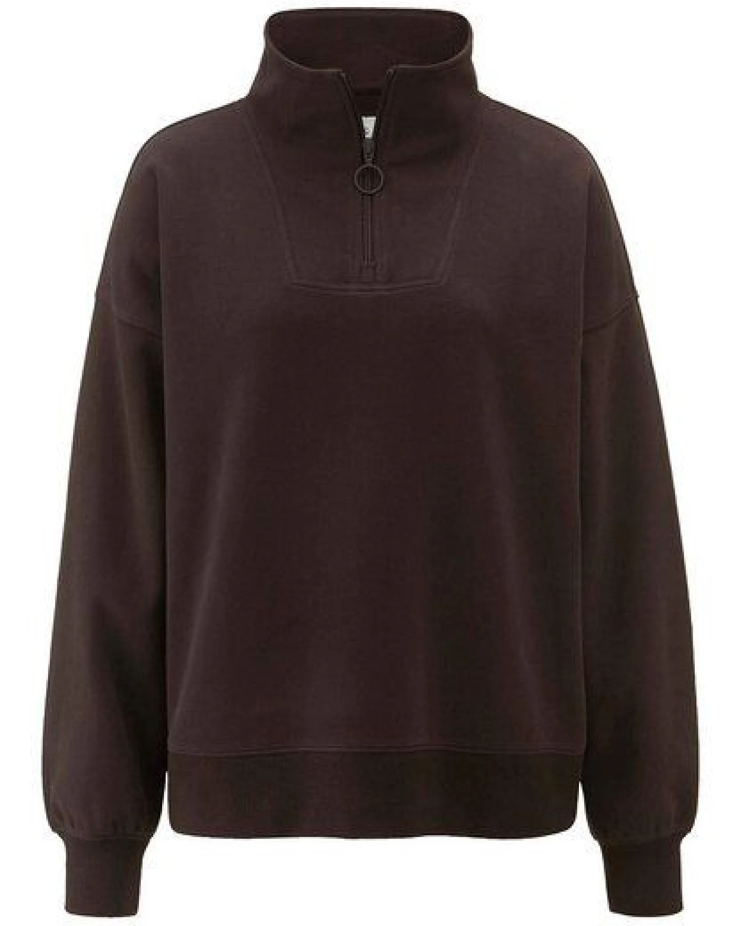 hessnatur Troyer-Sweatshirt Oversize aus Bio-Baumwolle mit recycelter Baumwolle – Ansicht 3