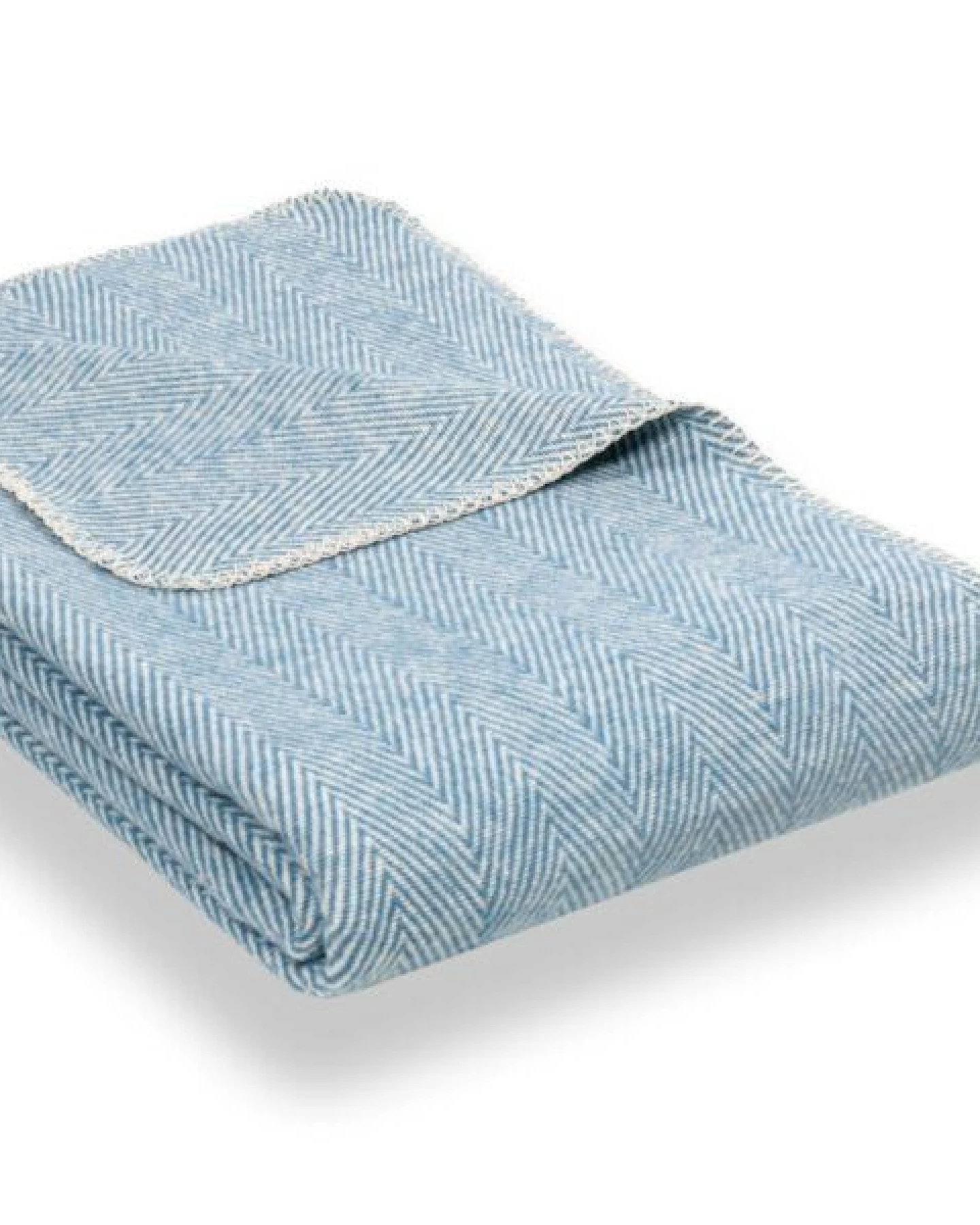 RIEMA Germany leichte Kuscheldecke FINN aus Bio-Baumwolle – weich und kuschelig, Fischgrät Wolldecke Made in Germany – Ansicht 2