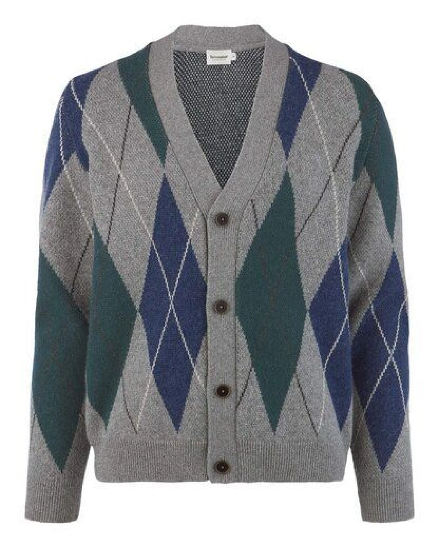 hessnatur Argyle Strick Cardigan Regular aus Schurwolle und Bio-Baumwolle – Ansicht 3