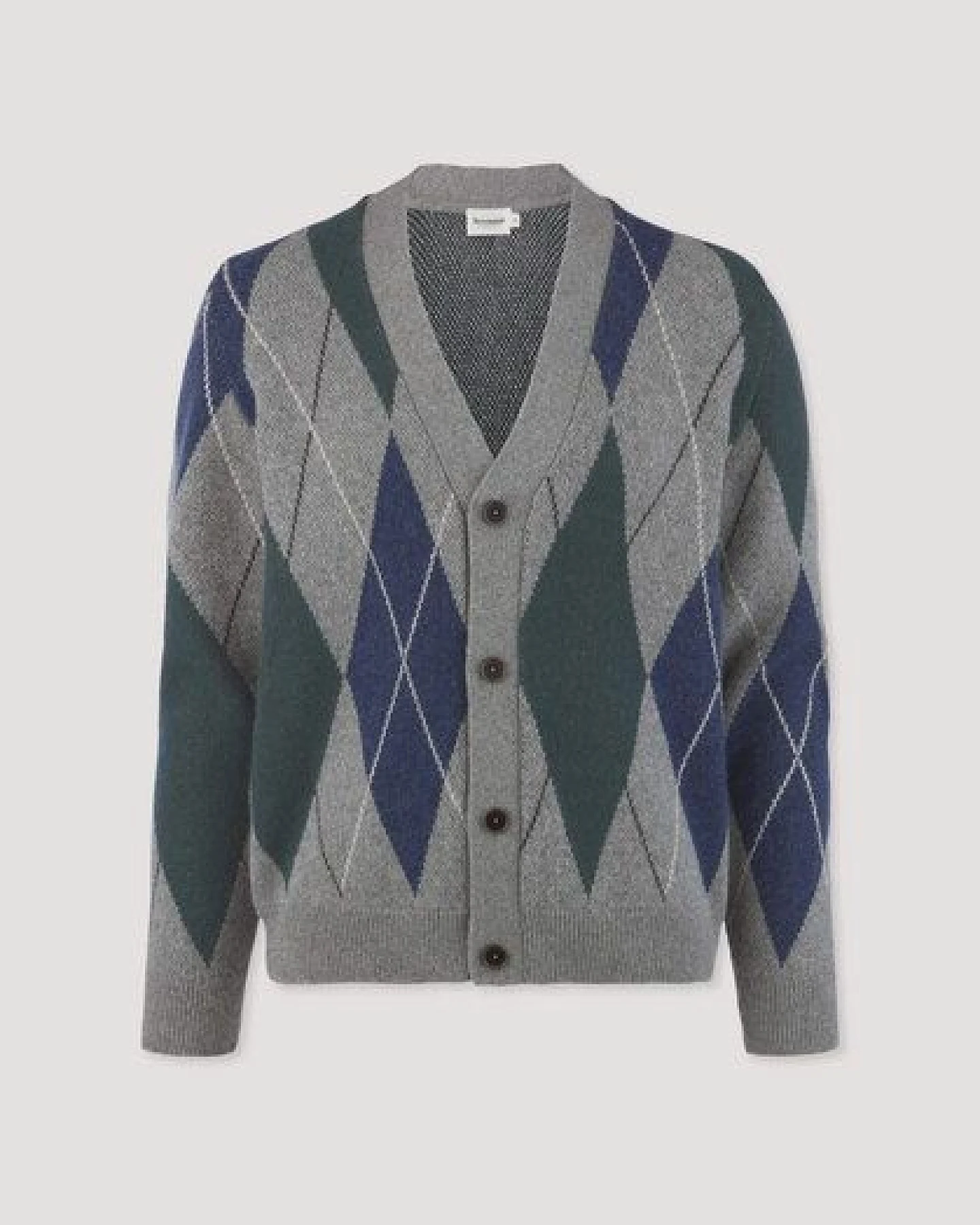 hessnatur Argyle Strick Cardigan Regular aus Schurwolle und Bio-Baumwolle – Ansicht 4